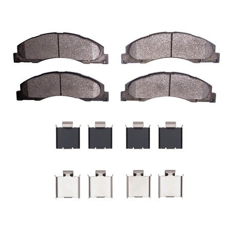 Dynamic Friction Co 3000 Semi-Metallic Brake Pads Hardware Kit, Low Dust, 100% Copper Free, 100% Asbestos-free, Front 1311-1328-01